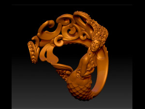 mermaid-ring--stl Modèles 3D en vedette