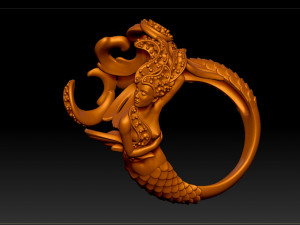 mermaid-ring--stl Modèles 3D en vedette