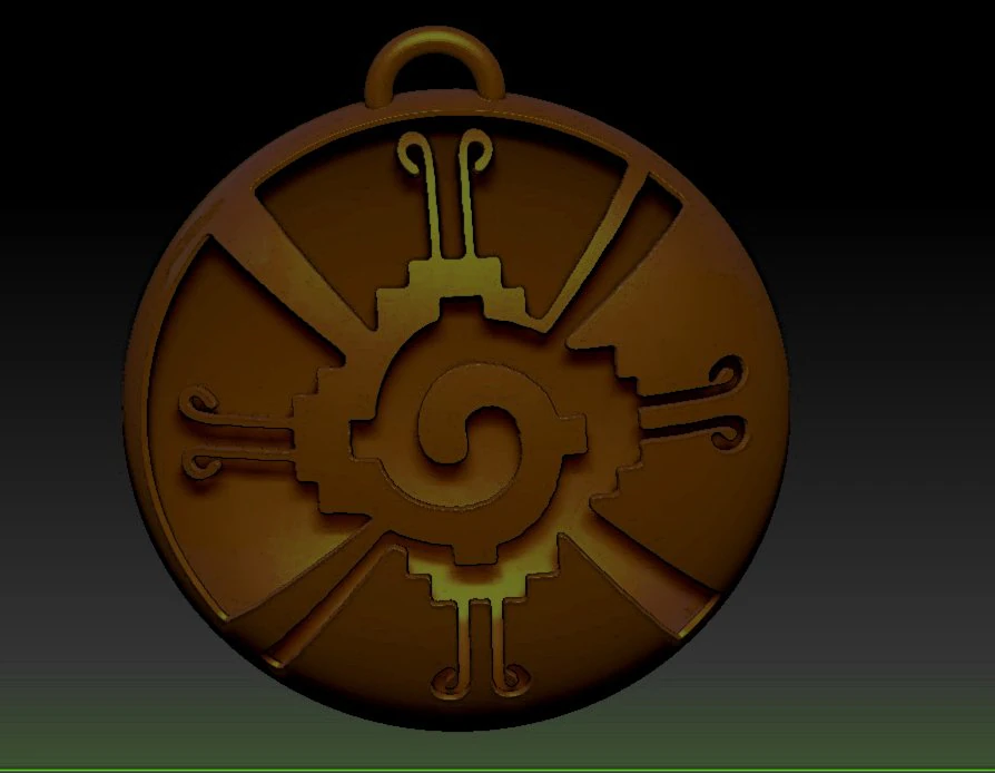 mystic aztec pendant files 3D Print Model .c4d .max .obj .3ds .fbx .stl .blend