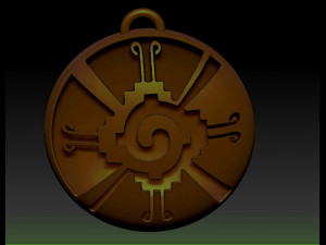 mystic aztec pendant files 3D Print Model