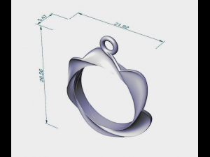 pendant curvy--stl 3D Print Model