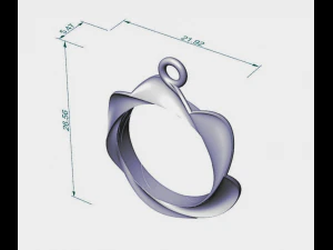 pendant curvy--stl 3D Print Model