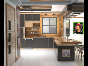 modern kitchen design 3D Model
