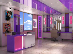 women barber 3D Model
