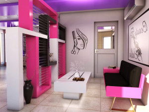 women barber 3D Model