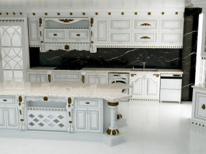 super classic kitchen Modello 3D