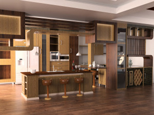 modern kitchen arc 3D Model