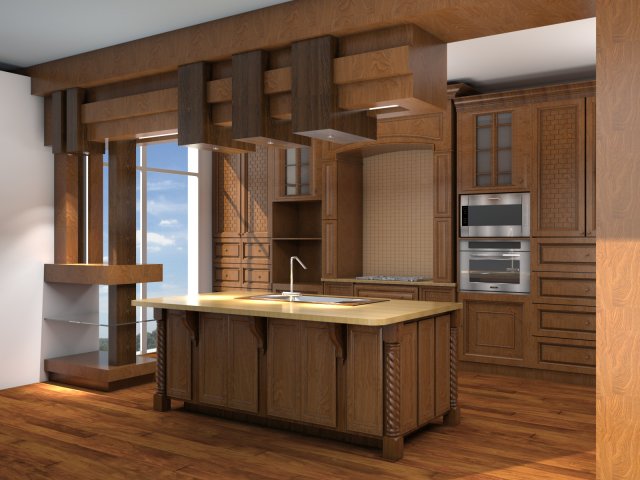 kitchen arc Model 3D .c4d .max .obj .3ds .fbx .stl .blend 