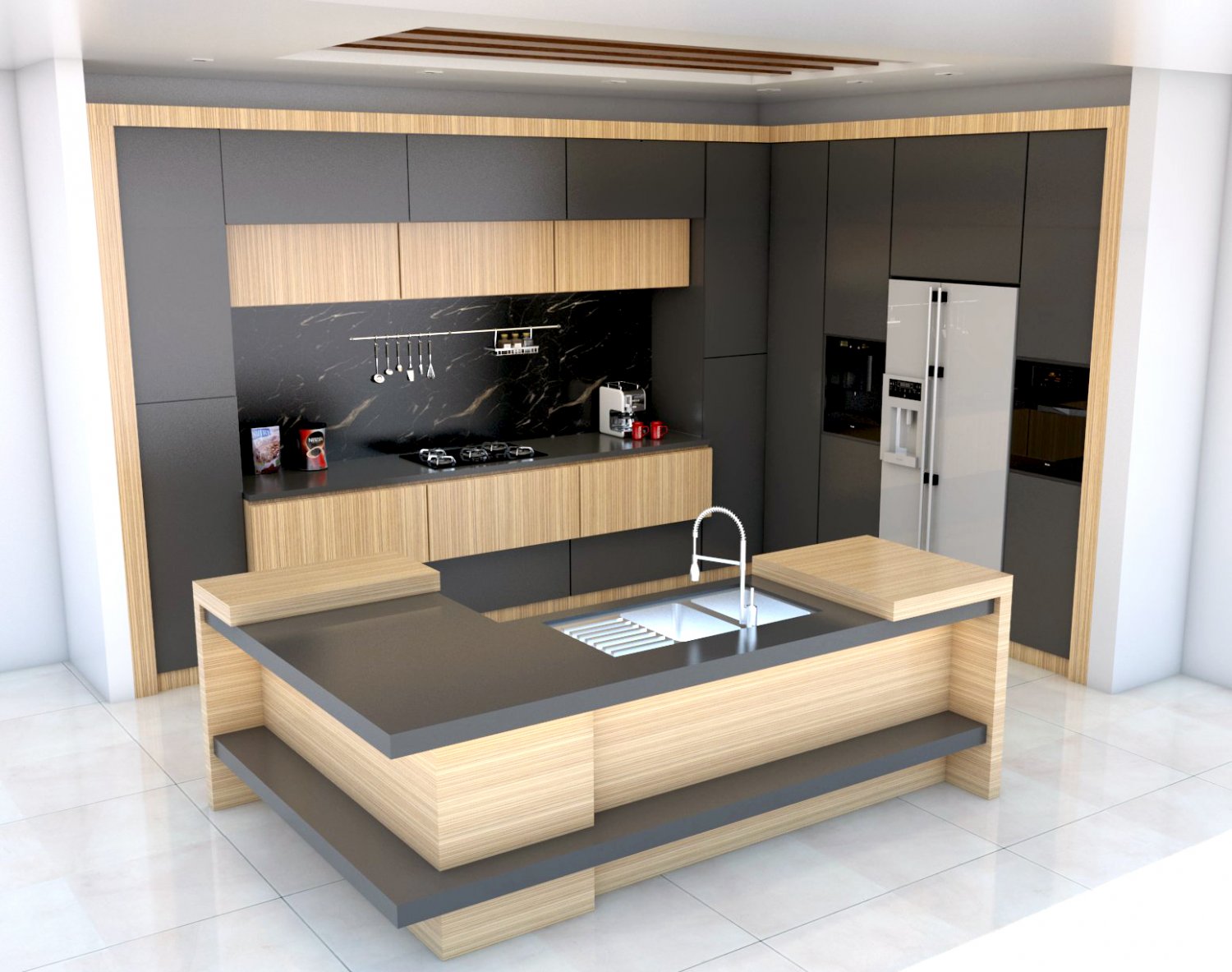 Modern Kitchen 3d Model In Kitchen 3dexport