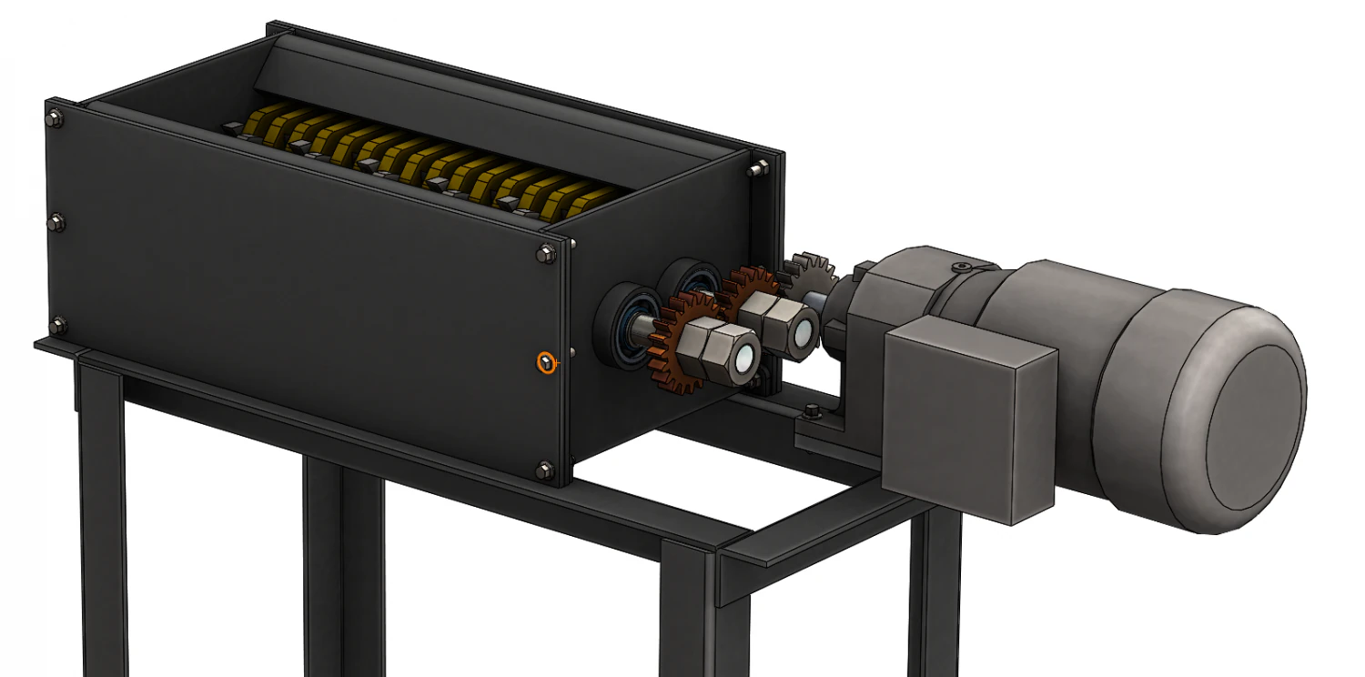 shredding machine 3D Model .c4d .max .obj .3ds .fbx .stl .blend 