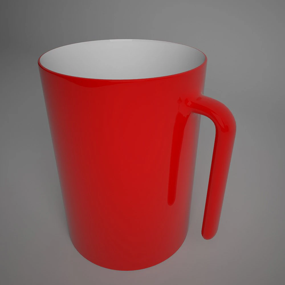 red mug 3D Model .c4d .max .obj .3ds .fbx .stl .blend 