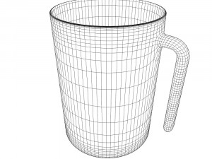 red mug Model 3D