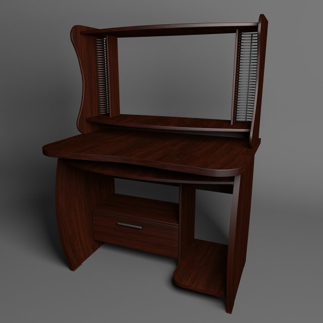computer desk 3D Model .c4d .max .obj .3ds .fbx .stl .blend 