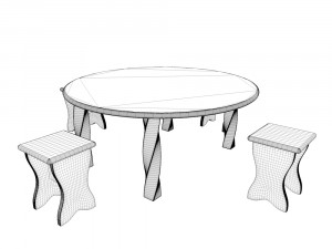 dinner table Model 3D