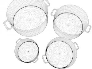 set of sausepans 3D Model