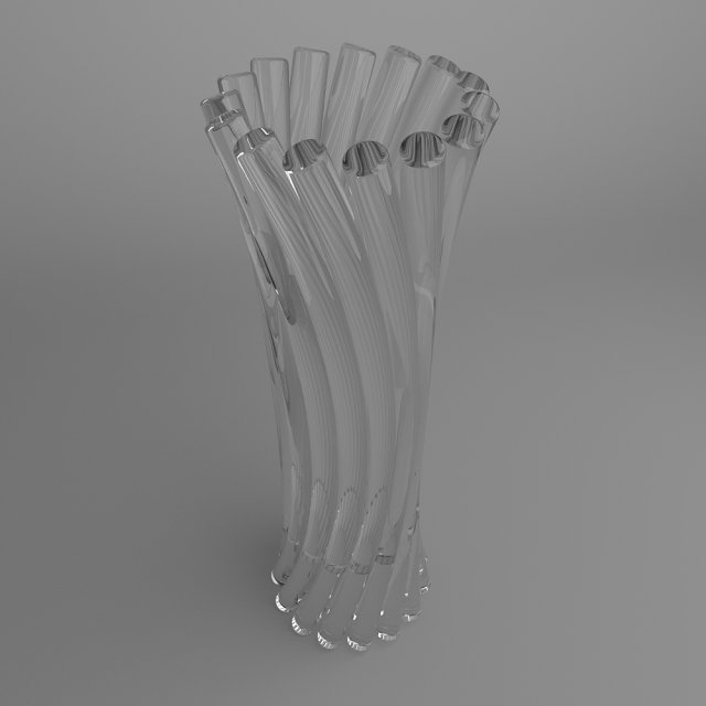 glass vase 3D 模型 .c4d .max .obj .3ds .fbx .stl .blend 