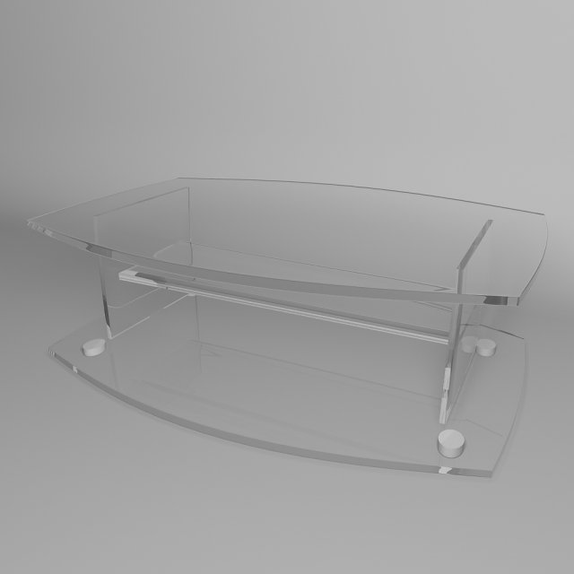 glass coffee table Model 3D .c4d .max .obj .3ds .fbx .stl .blend