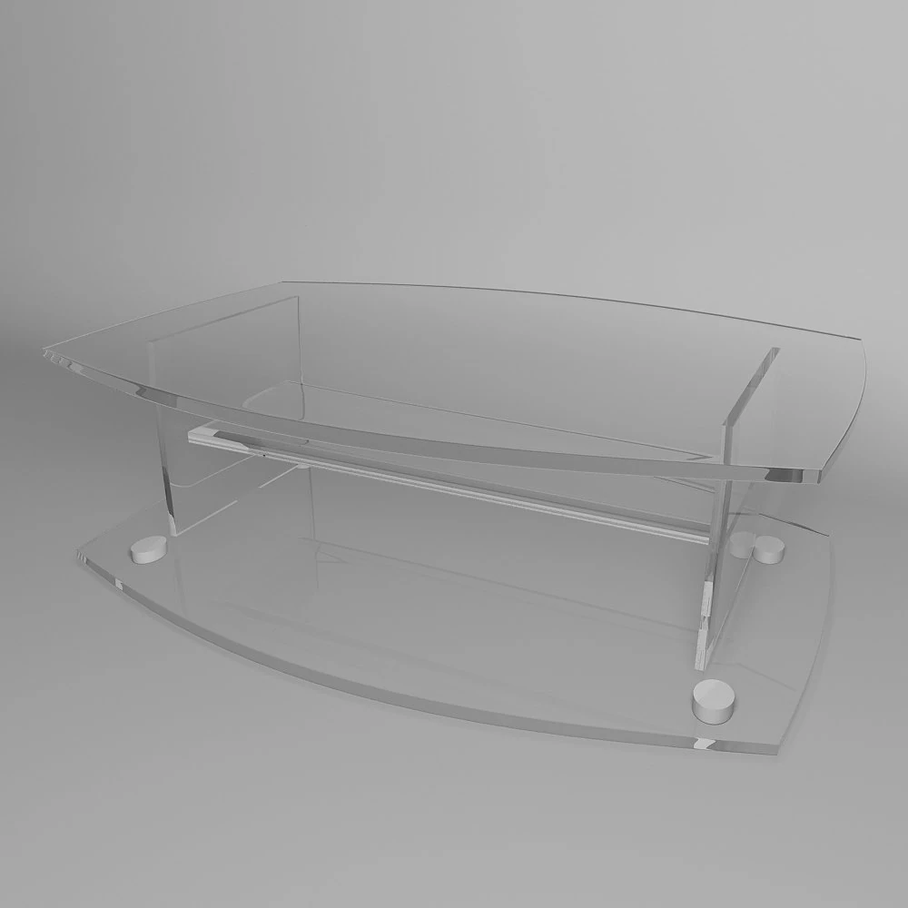 glass coffee table 3D Model .c4d .max .obj .3ds .fbx .stl .blend 