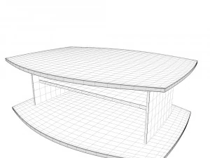 glass coffee table 3D Model