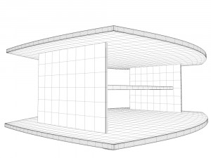 glass coffee table Model 3D