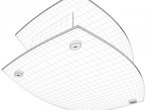 glass coffee table Model 3D