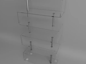 portaoggetti in vetro Modello 3D