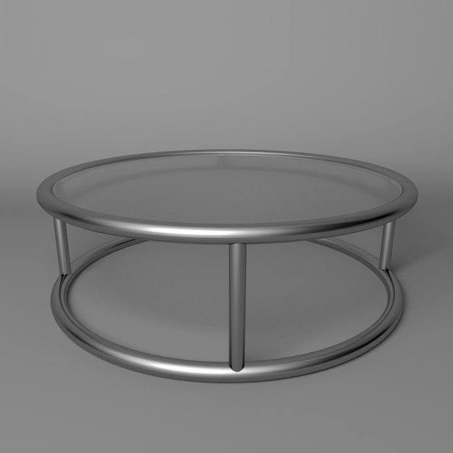 metal glass table 3D Model .c4d .max .obj .3ds .fbx .stl .blend 