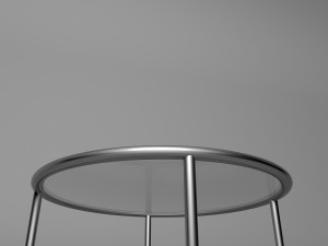 metal glass table 3D Model