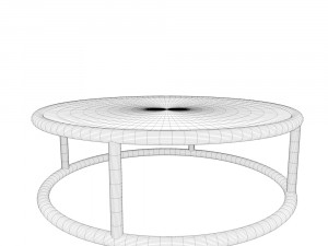 metal glass table 3D Model