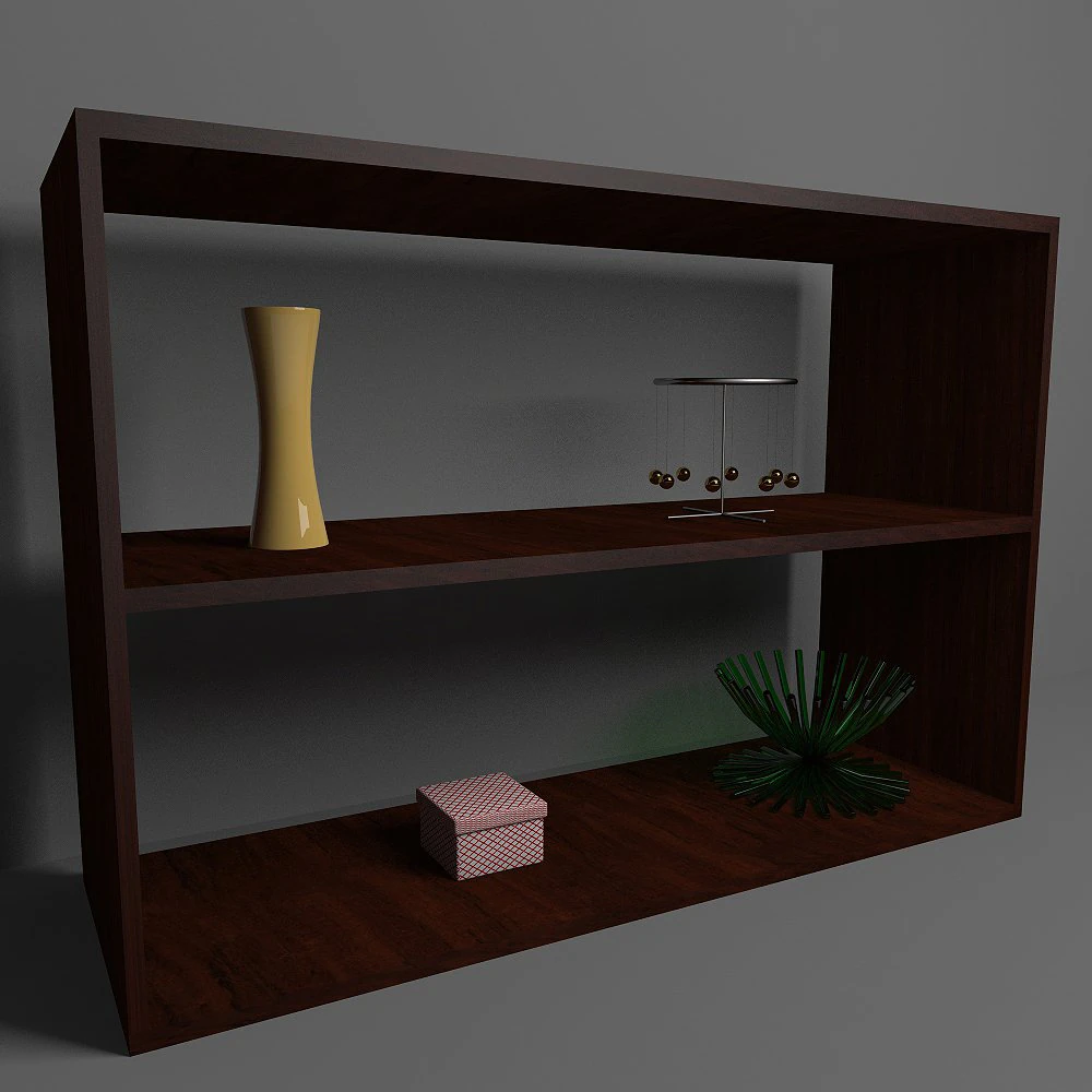 floor shelf 3D Model .c4d .max .obj .3ds .fbx .stl .blend 