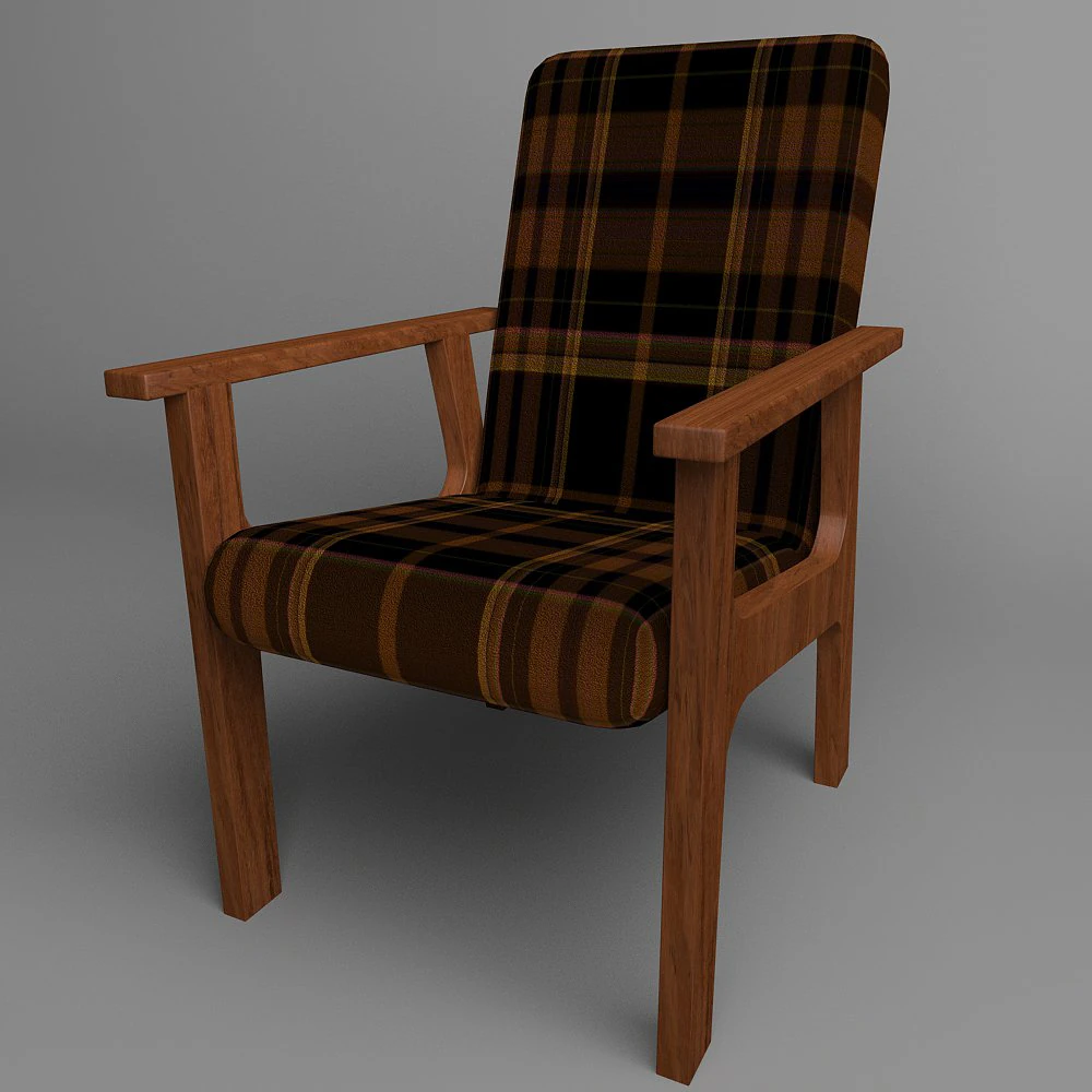armchair 3D Model .c4d .max .obj .3ds .fbx .stl .blend 