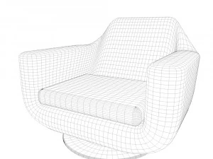 armchair on the leg 3D Model