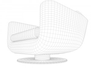 armchair on the leg Model 3D