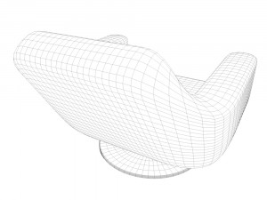 armchair on the leg Model 3D