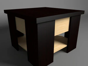 stolik kawowy z p&oacute;łką Model 3D