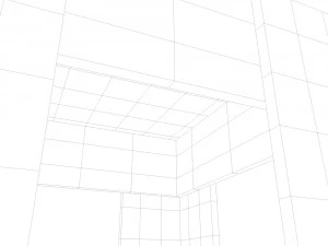 журнальный столик с полкой 3D Модель