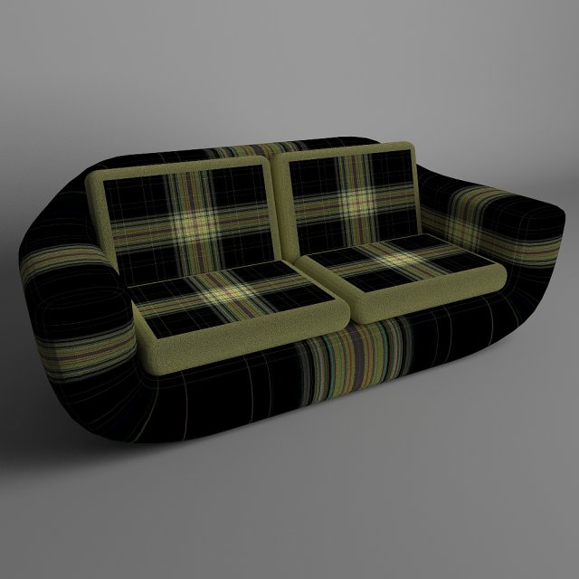 sofa without legs Model 3D .c4d .max .obj .3ds .fbx .stl .blend 