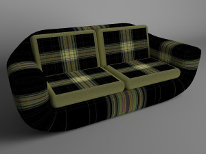 sofa without legs 3D Model