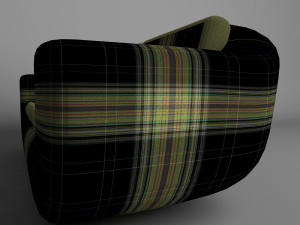 sofa without legs Model 3D