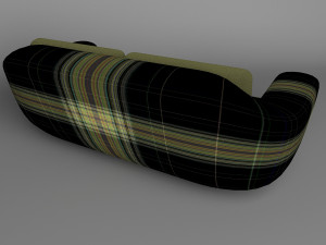 sofa without legs Model 3D