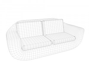 sofa without legs Model 3D