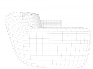 sofa without legs Model 3D