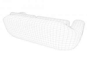 sofa without legs Model 3D