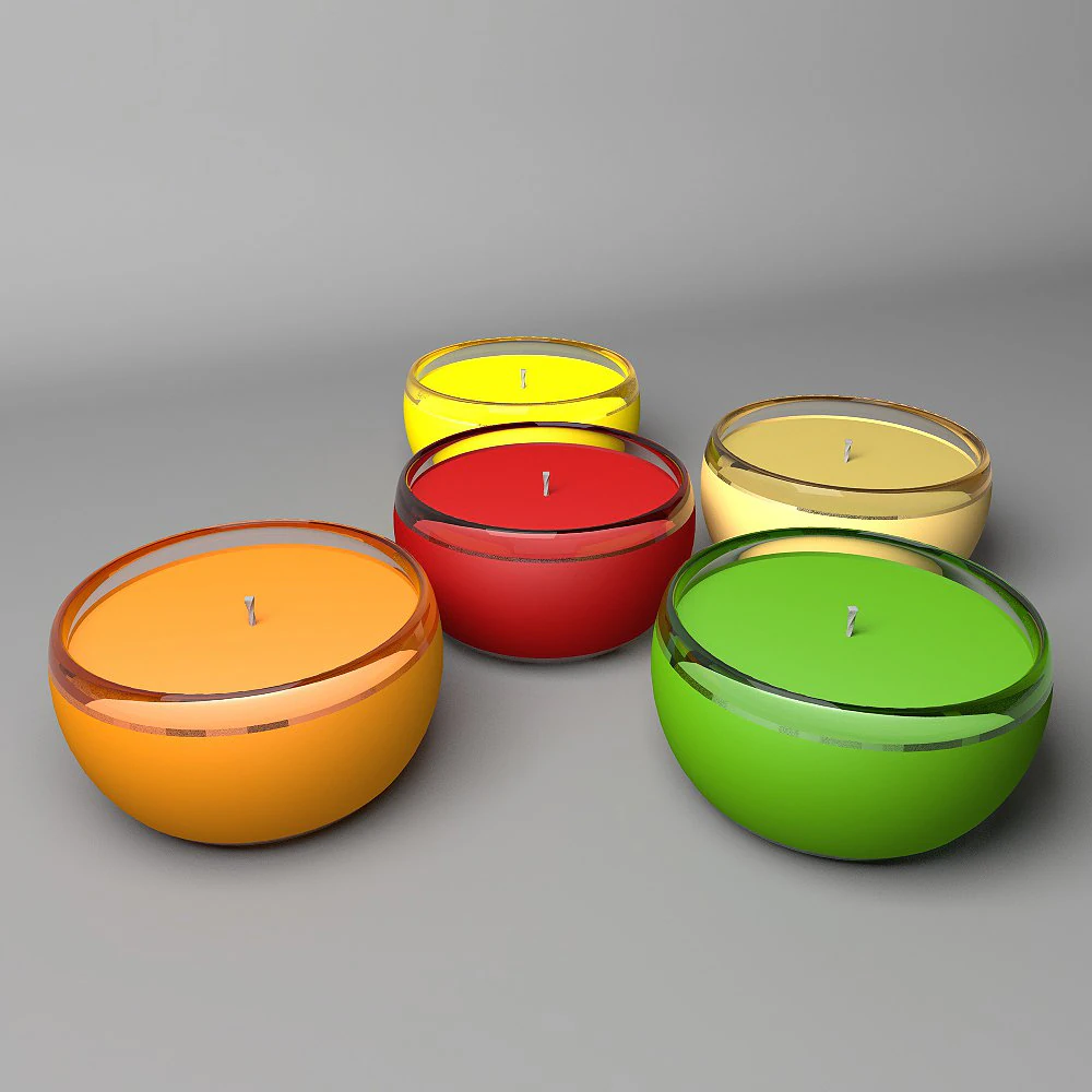 aroma candles 3D Model .c4d .max .obj .3ds .fbx .stl .blend