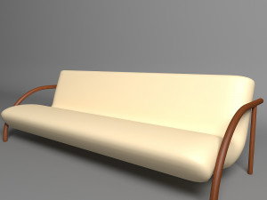sofa with two armchairs 3D Model