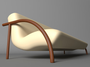 sofa with two armchairs 3D Model