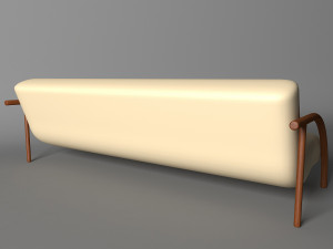 sofa with two armchairs 3D Model
