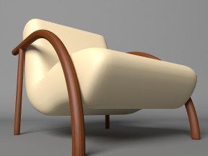 sofa with two armchairs 3D Model