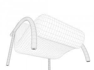 sofa with two armchairs 3D Model