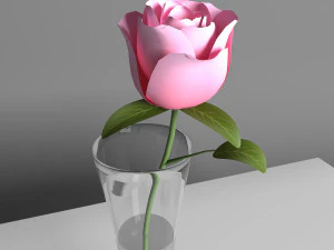 table with metal legs 3D Model